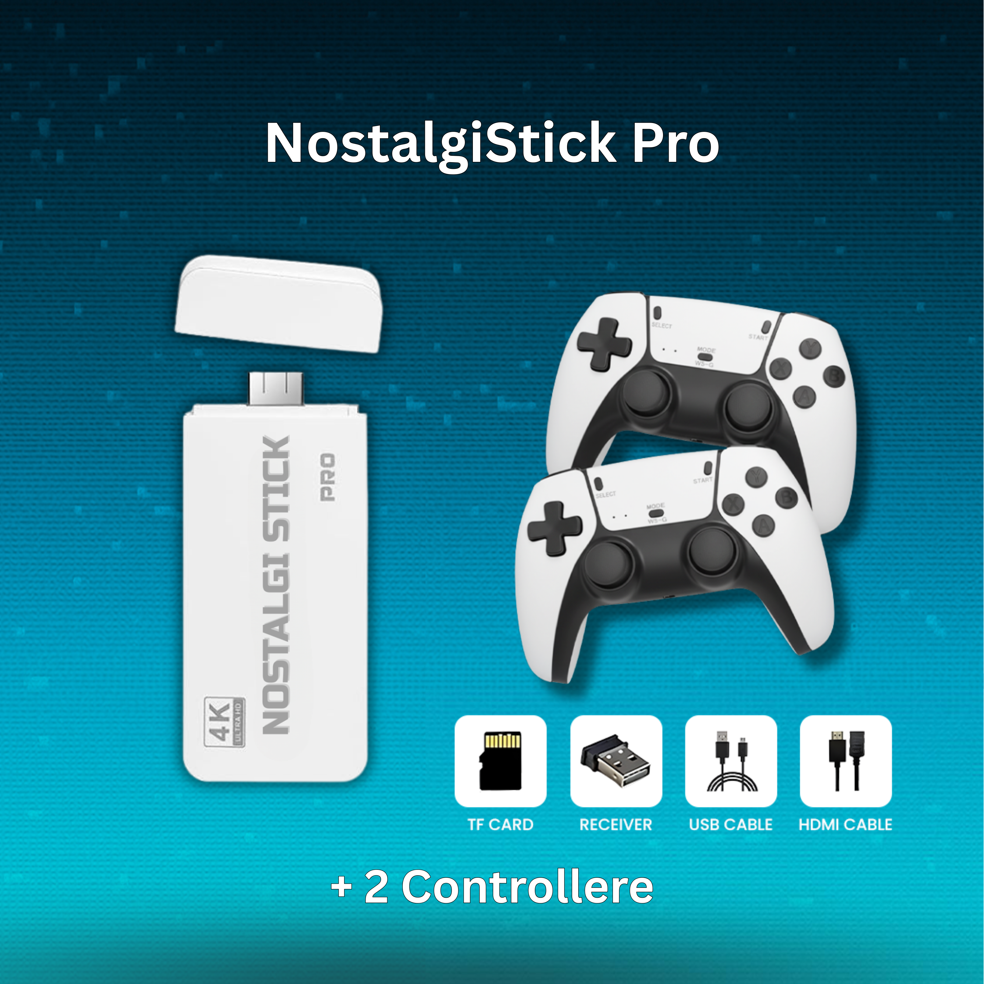 NostalgiStick Pro™ | 30.000 Legendariske Spil i én Kraftfuld Stick